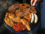 A nice big amount of meat on the Skottelbraai, also known as barbeque