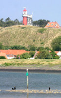 Eastern Vlieland and its lighthouse as seen from the Vliesloot
